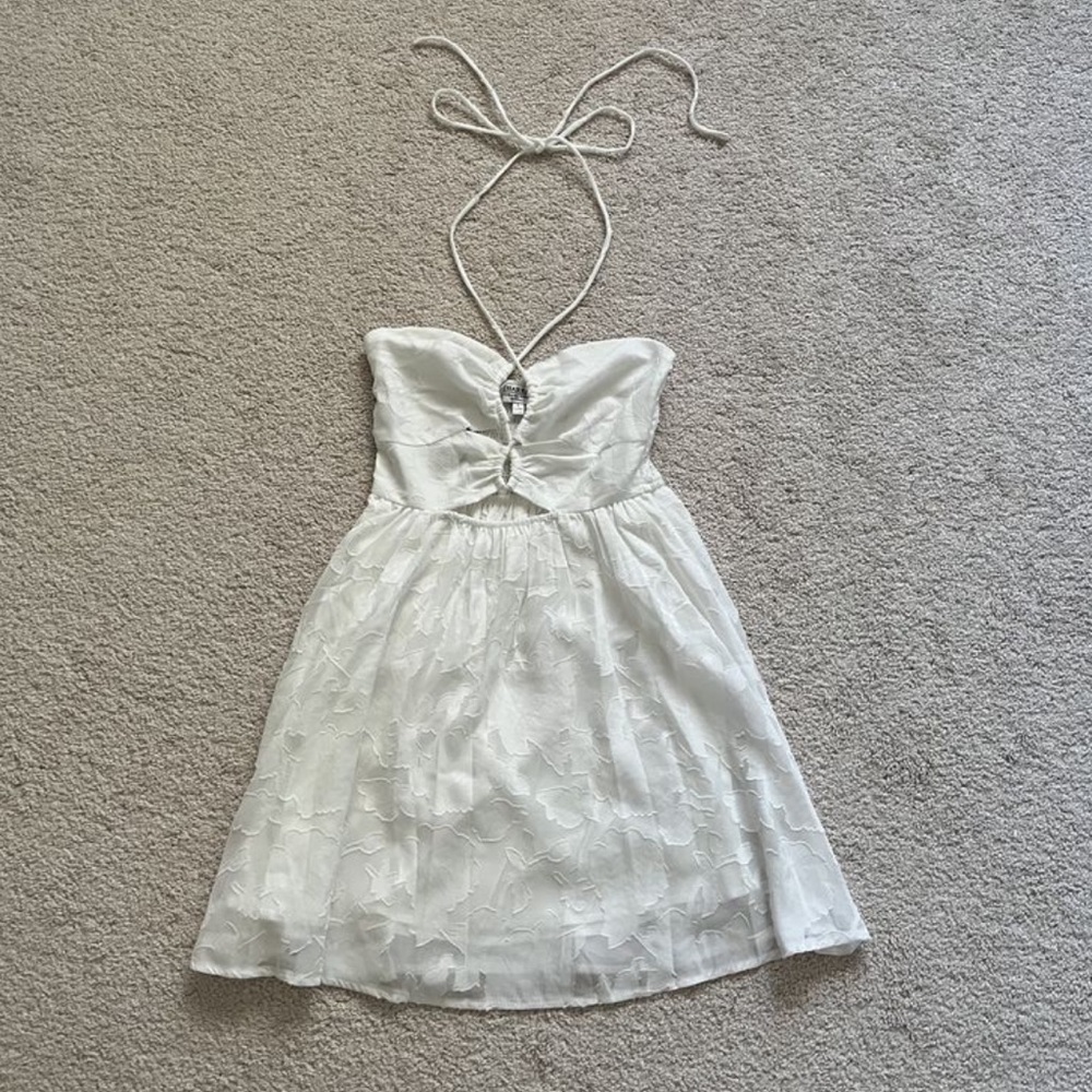 White halter dress